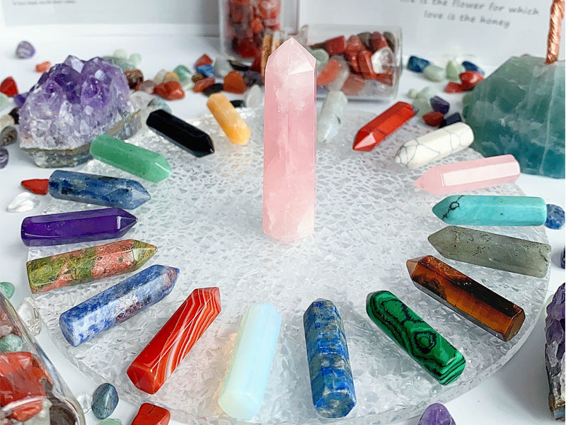 20 Pcs Healing Crystals Set Crystals Gemstones Wands