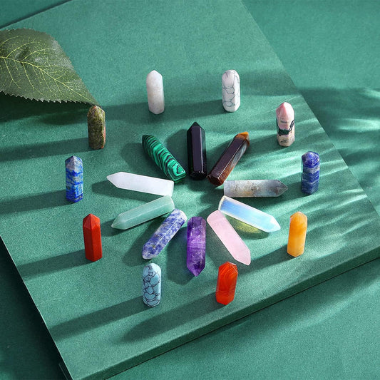 20 Pcs Healing Crystals Set Crystals Gemstones Wands